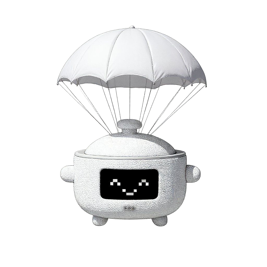 CoinCooker Parachute Mascot